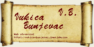 Vukica Bunjevac vizit kartica